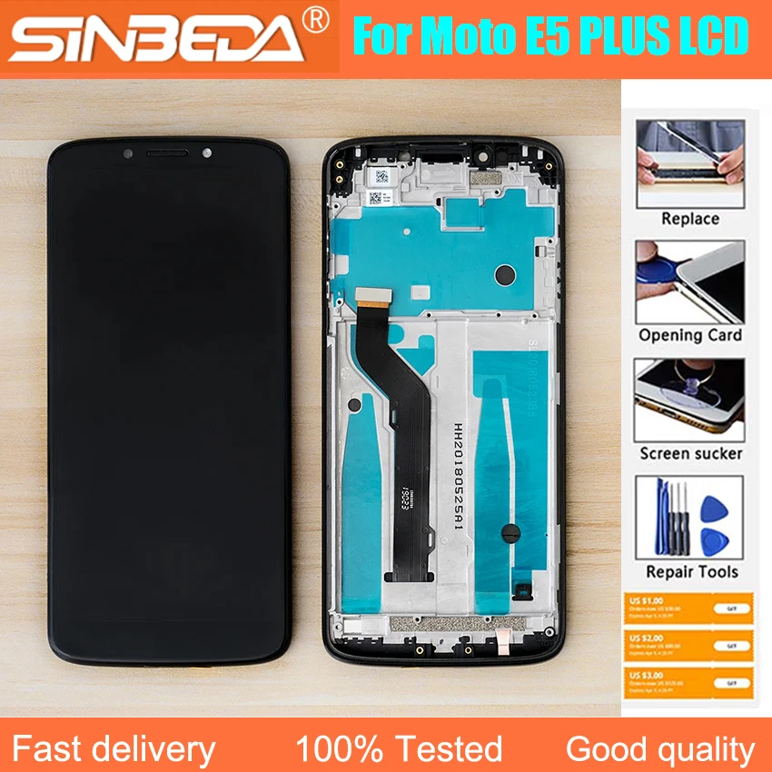 Для Motorola Moto E5 Plus Lcd сенсорный экран дигитайзер для Moto E5 Plus Lcd xt181 экран