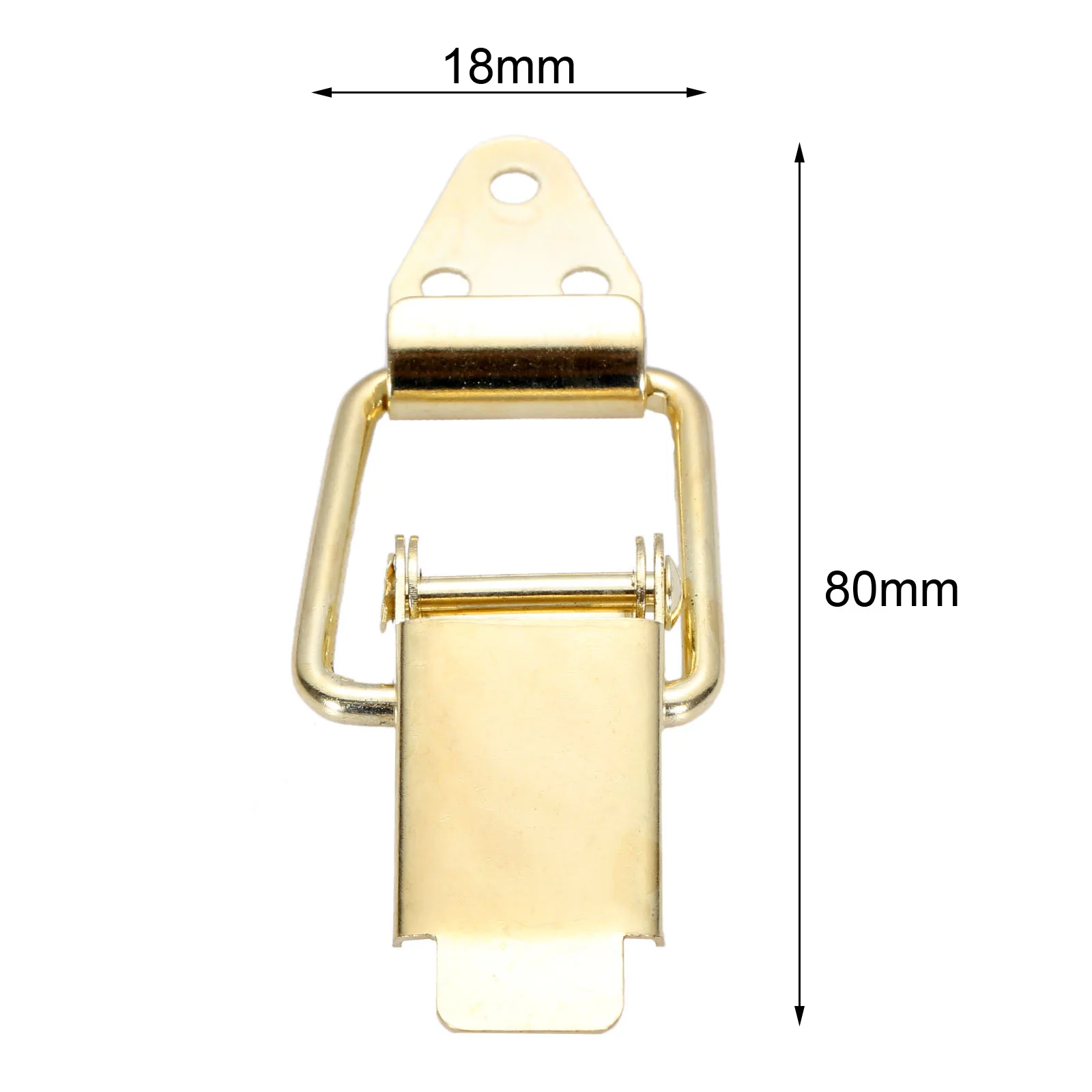 Gold Cabinet Box Locks Spring Loaded Latch Catch Toggle Iron Hasps For Sliding Door Window 80*18mm 2pcs