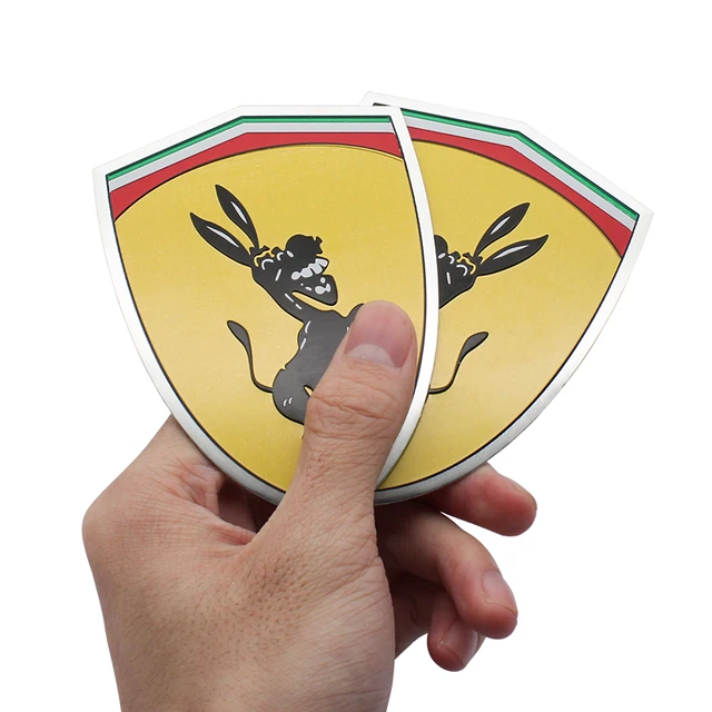 Adesivo Divertente Per Auto - Parodia Logo Ferrari Con Asinello - Metallico Per Styling Auto - Foto 2