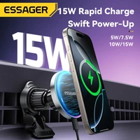 Essager RGB Magnetic Car Phone Holder Qi 15W Wireless Charger For iPhone16 15 14 13 Pro for Magsafe Universal Phone Holder Stand - Image 2