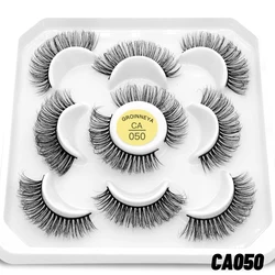 Groinneya Fluffy Wispy 3D Natural False Eyelashes Set (5Pairs-CA050)