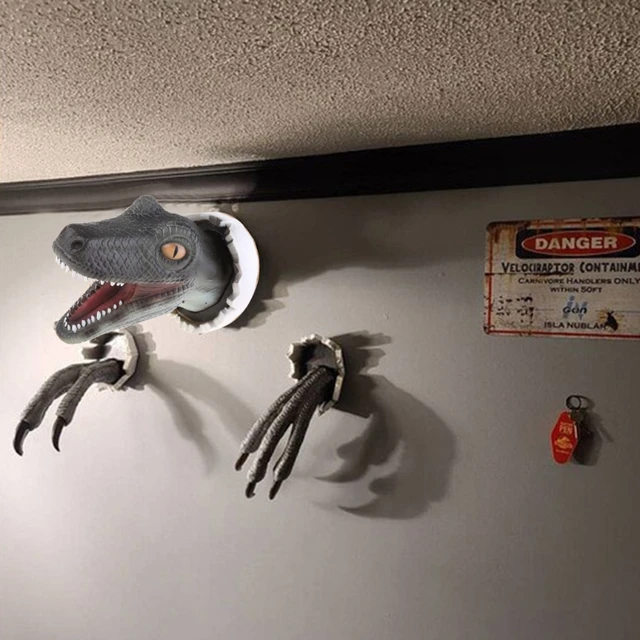 3D Dinosaur Decoration Velociraptor Set Resin Wall Atmosphere Decorative Props Drop Shipping