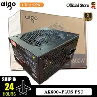 Aigo AK PC PSU Power Supply Unit 500W 600W 700W 800W 1000W Gaming 120mm RGB Fan 220V ATX Desktop computer Power Supply for BTC - Image 4
