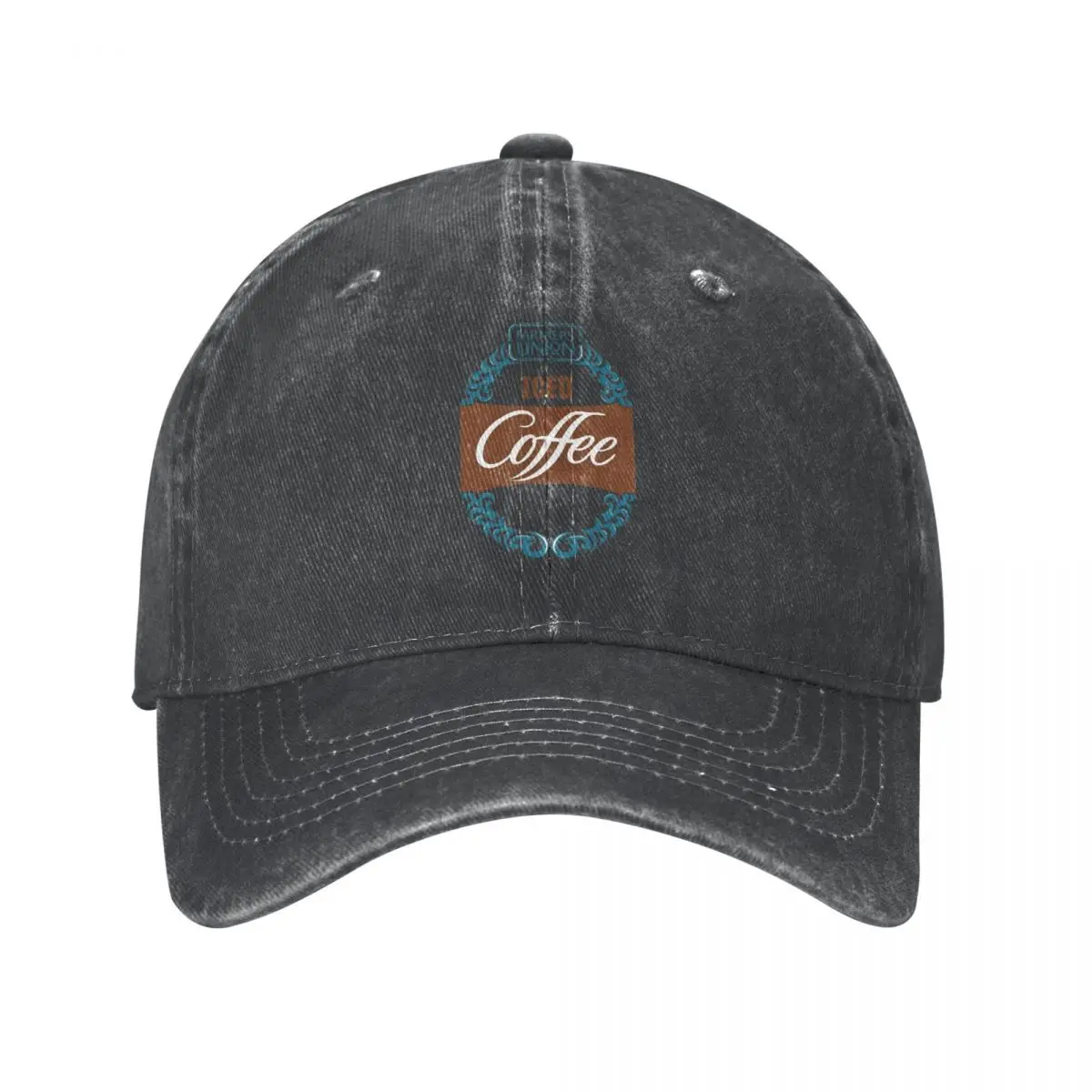 

Farmers Union Iced Coffee Support Baseball Caps Fashion Denim Hats Outdoor Adjustable Casquette Streetwear Baseball Cowboy Hat