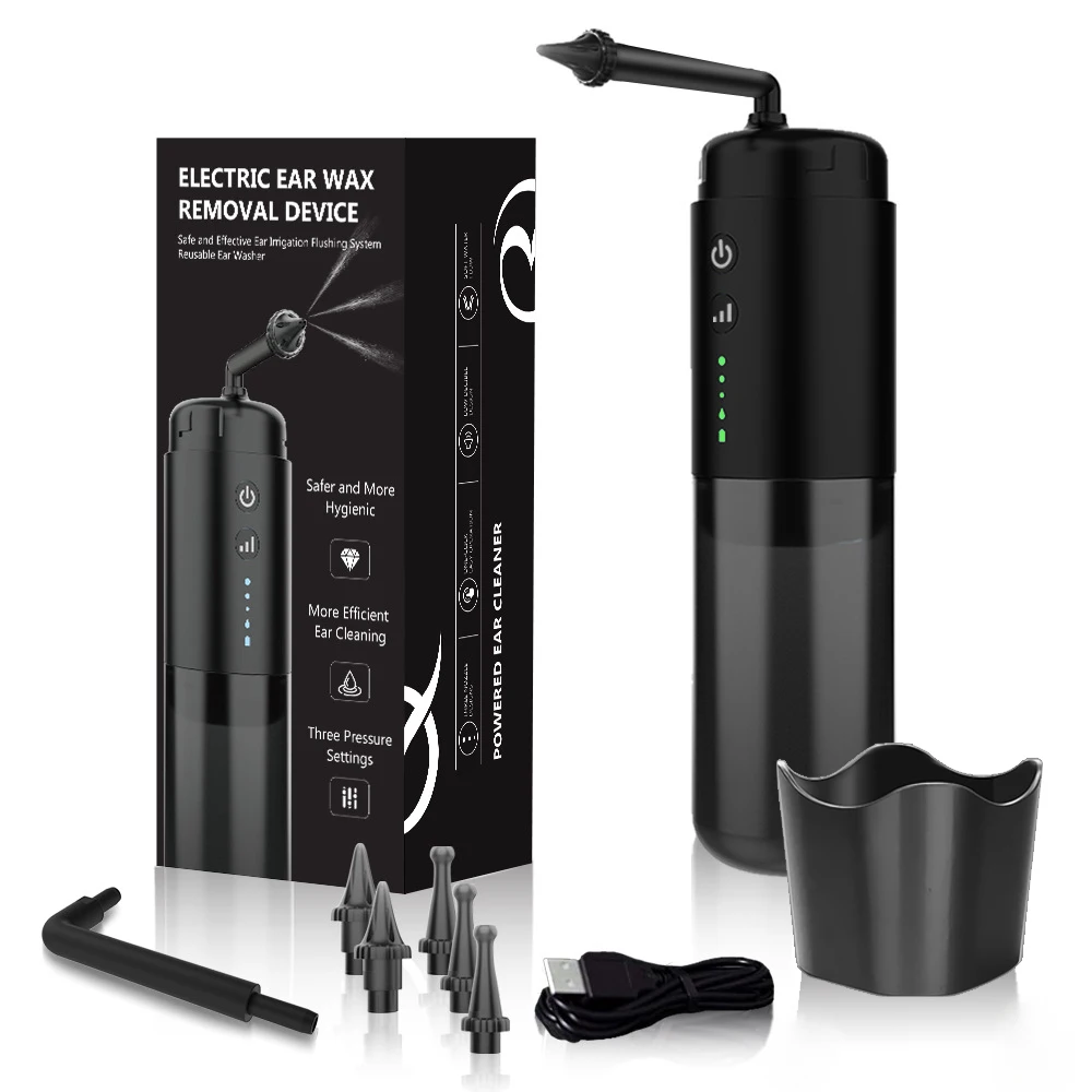 Electric Ear Washer Ear Wax Removal Device Tools For Adults Child Water Irrigation Ear Cleaner Kit 5