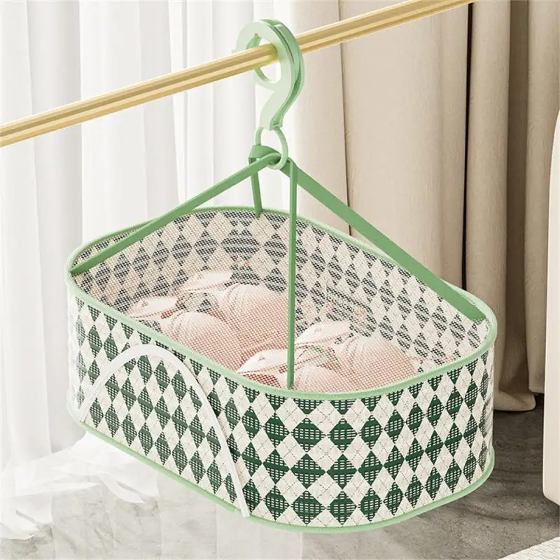 Drying Basket Clean Zipper Opening Design Layering Up And Down Strong Lanyard Good Air Permeability Household Clothes Basket 2