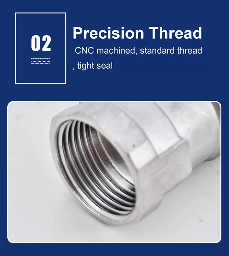 Stainless Steel One Piece Ball Valve 304 316 Female Thread 1/2 3/4 Inch Shut Off