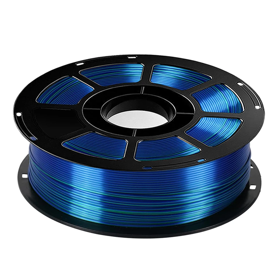 250g 500g 1Kg 투톤 실크 PLA 블루 그린 3D 프린터 필라멘트 1.75mm 듀얼 컬러 실크 블루 그린 PLA 3D 프린팅 재료