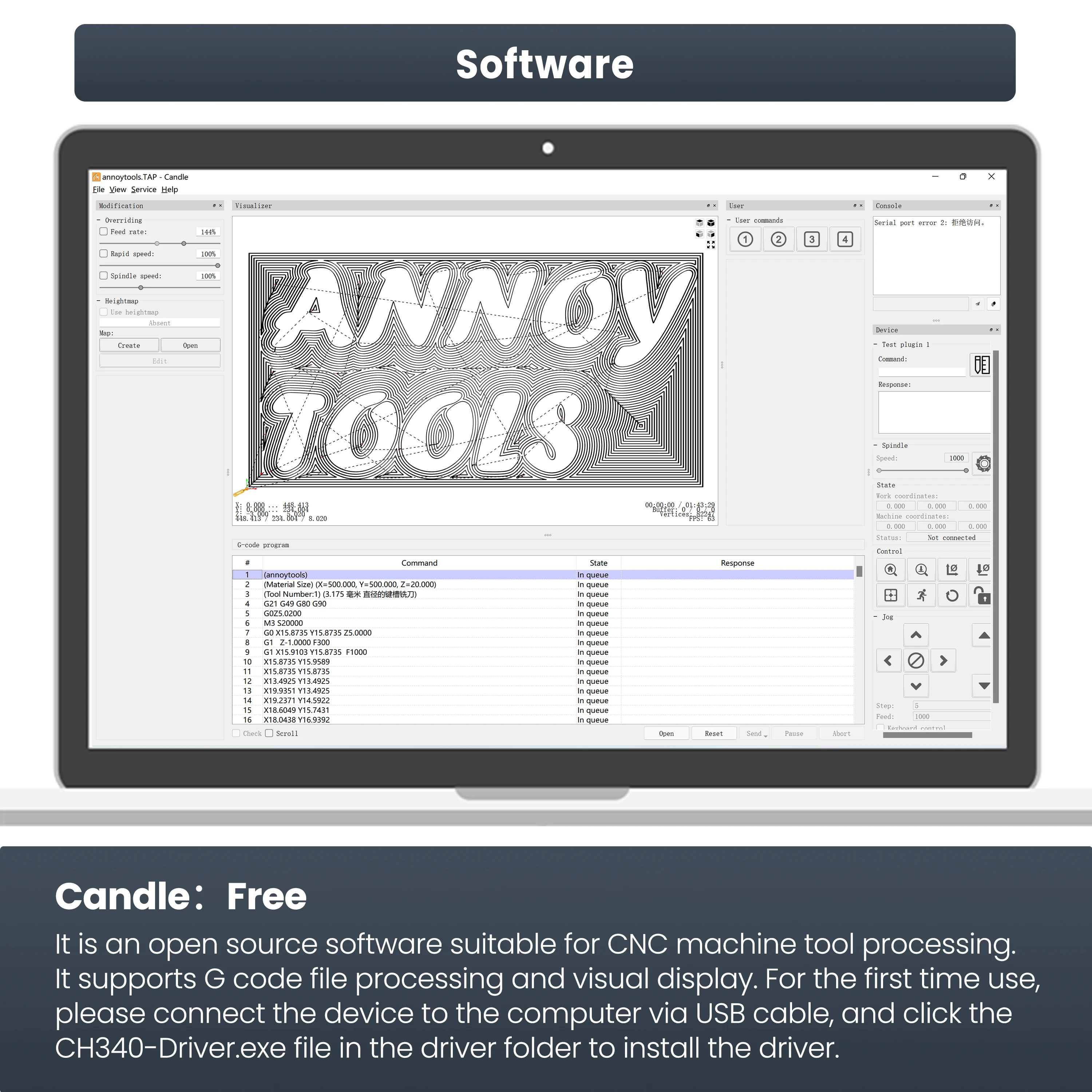 3018 CNC Software