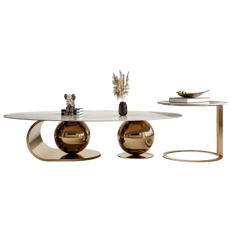 

Дизайнерский минималистичный строительный современный кофейный столик Slate, комбинированная гостиная, итальянская мебель, домашний центральный столик для маленькой квартиры