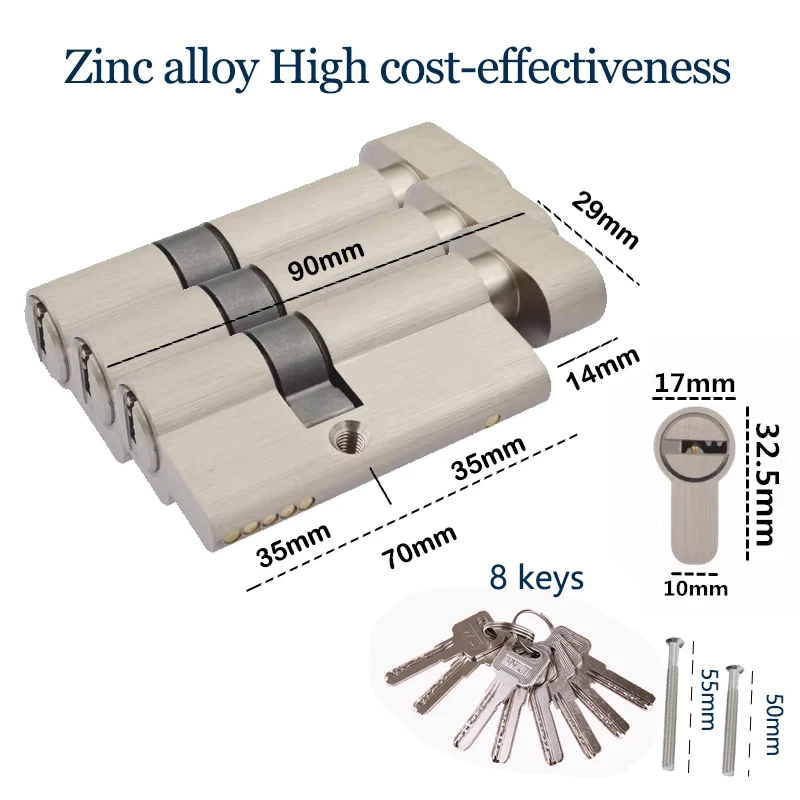 cylinder intelligent door lock entrance 35t 35mm 40mm 70mm 80mm 03