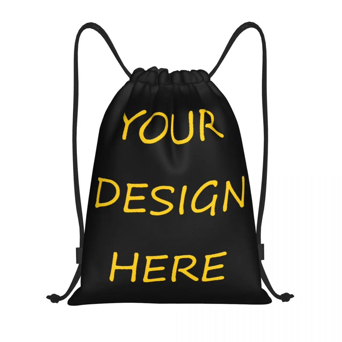

Your Design Here Drawstring Backpack Women Men Sport Gym Sackpack Portable Training Bag Sack