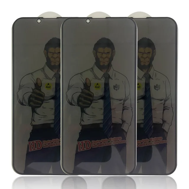 2PCS ESD Clear AG matte Privacy Gorilla Tempered Glass Screen Protector For iphone 16e 16 15 14 13 12 11 Pro XS MAX XR 7 8 Plus 3