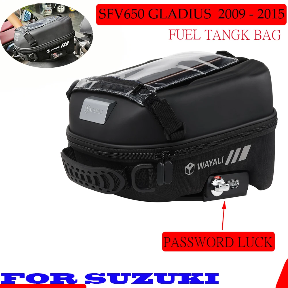스즈키 SFV 650 SFV650 GLADIUS 2009 2010 2011 2012 2013 2014 2015 오토바이 방수 탱크 가방 배낭 레이싱 수하물