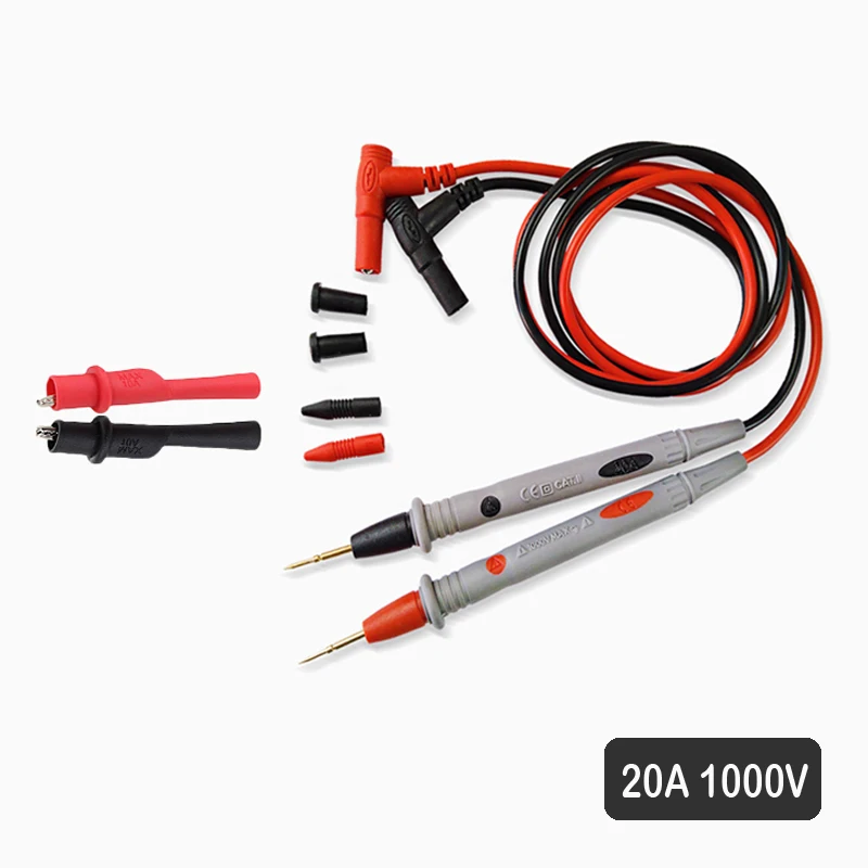 1 paio di cavi di misurazione multimetro digitale 1 m 1000 V 20 A cavo