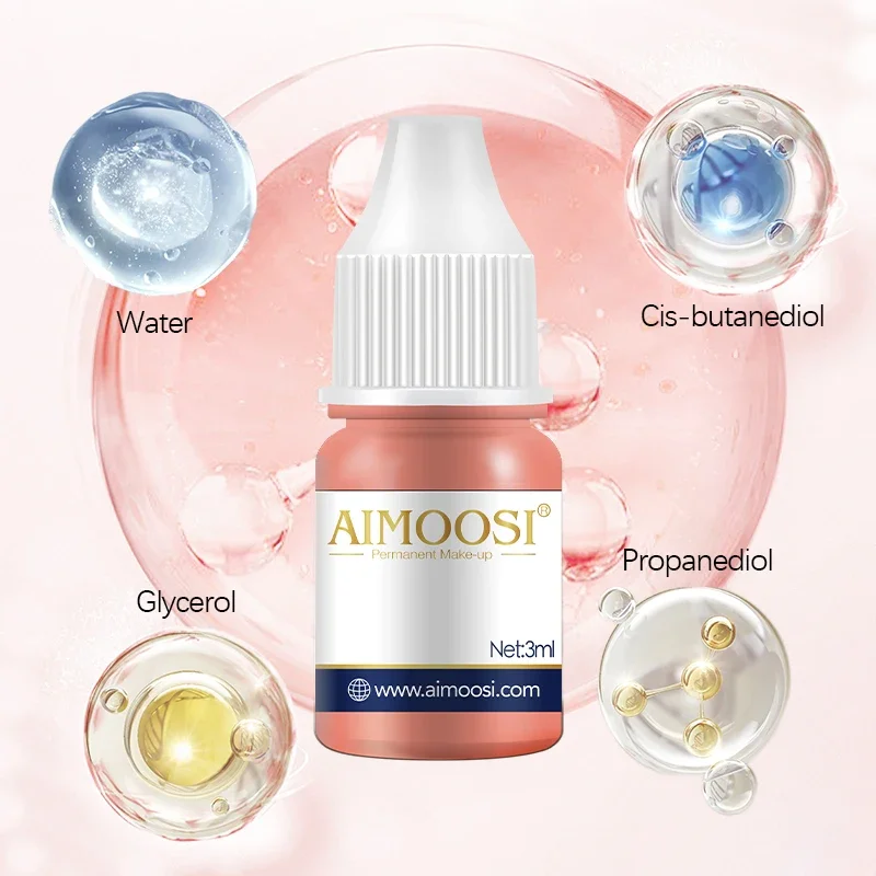 AIMOOSI 3ml Tattoo Ink Permanent Microblading Paint Inks Pigment Semi Makeup Eyebrows Lips Tint Consumables Tattoo Supplies 4