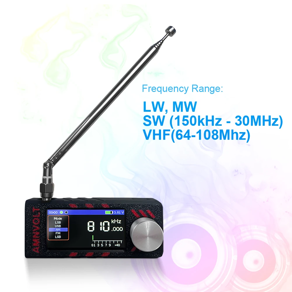 Upgraded Version AMNVOLT ATS MINI V3 SI4732 Full Band DSP Radio, Pocket Receiver FM AM MW SW SSB, with Headphone Amplifier Hi-Z