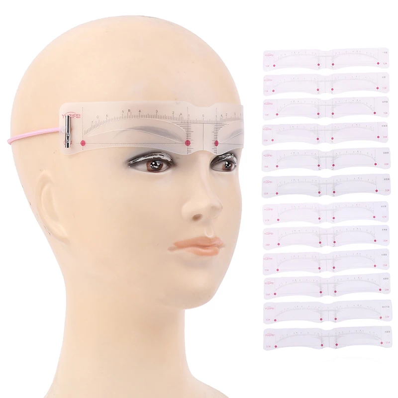 12Pcs/Set Grooming Eyebrow Stencil Kit Makeup Tools DIY Beauty Eyebrow Template Stencil For Women Beauty Tools Accessories makeup tools eyebrow stencil tool eyeliner stencil tool eye makeup tools