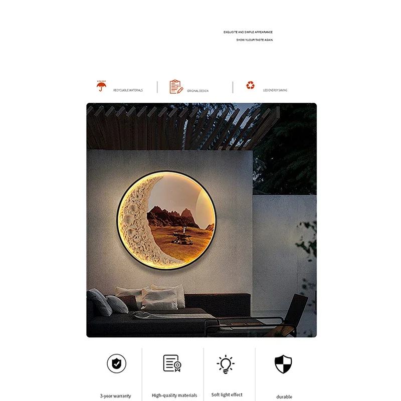 Solar Circular Wall Light