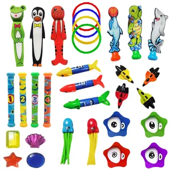 Summer Children Swimming dolphin Pool Diving Toys Water Sports Water Play Toys Diving Stick Gem Set Underwater Grabbing Toy 1