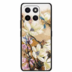 Embossed Floral Black Silicone Soft Back Cover - 3D Protective Case for Honor X7d 5G (Picture 48)