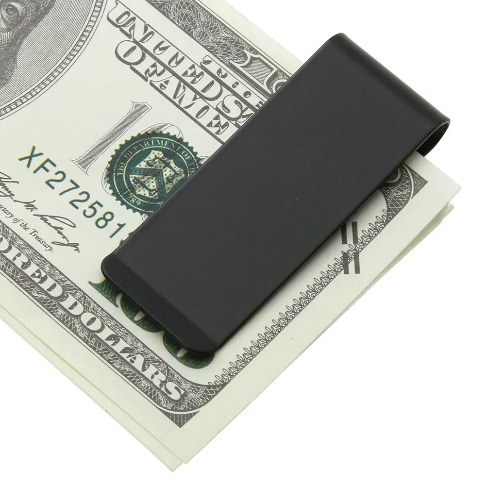 1-5pcs Stainless Steel Metal Money Clip Creative Banknote Clip Belt Personality Bookmark Clips Wallet Ticket Folder