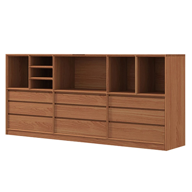 

Solid wood bookcase,cherry wood low cabinet,floor standing combination bookshelf sideboard,storage cabinet, sideboard, sideboard