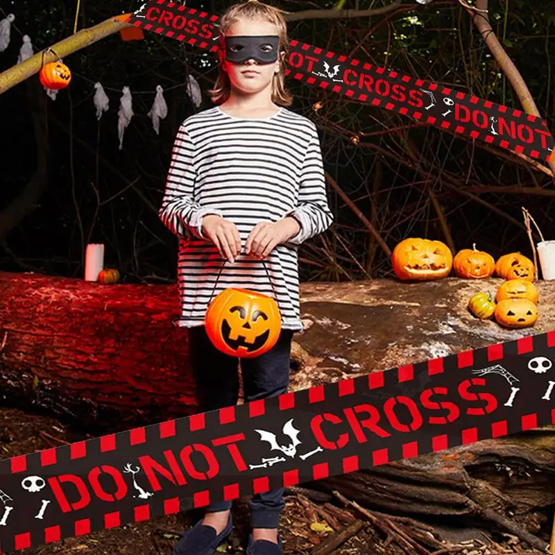 Halloween Fright Tape Caution Tape Safety Signs Halloween Danger Crime Scene Warning Decorations caution warning tape