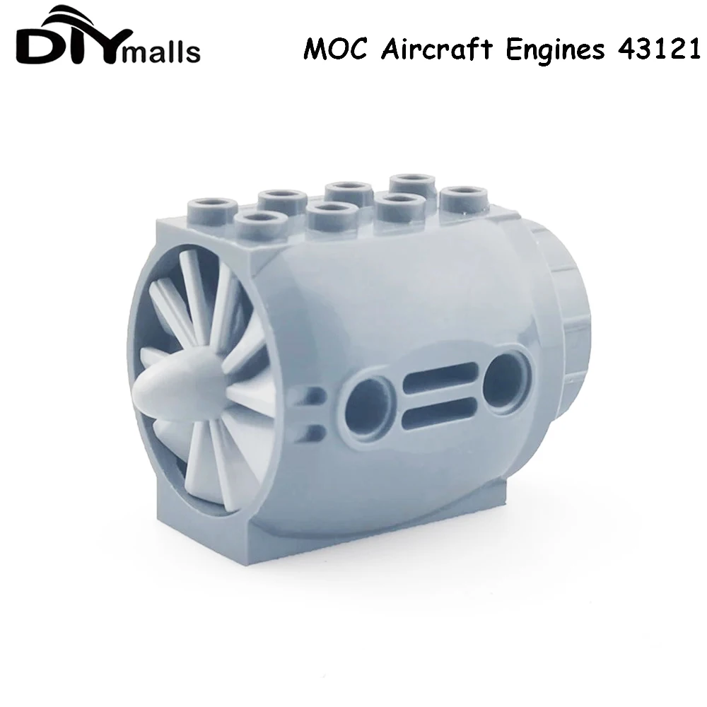 2/4/6 stücke moc 4x5x3 Flugzeuge große Motor Propeller blätter Bausteine technische Teile montiert Partikel 43121 46667 18753