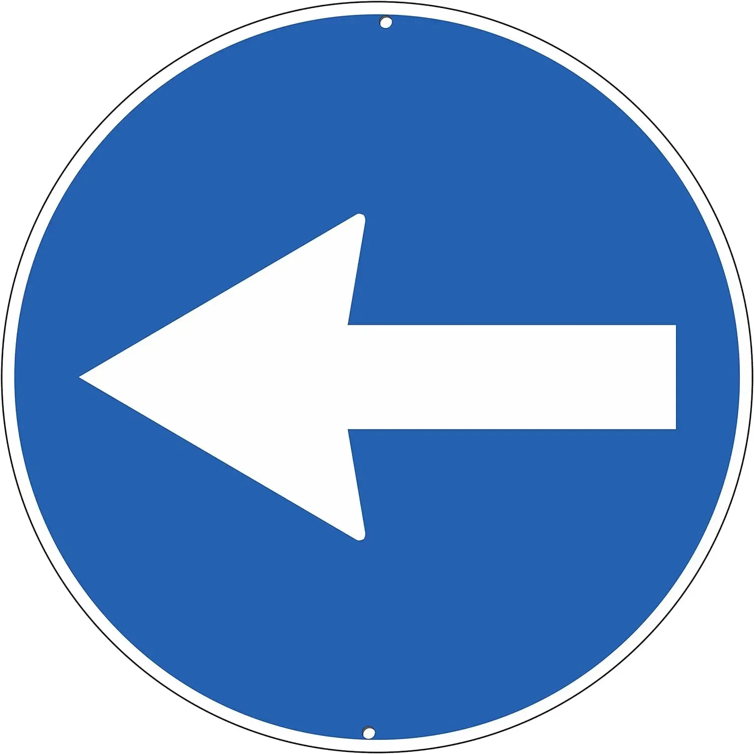 Metal Round Plate Traffic Safety Warning Sign - Waterproof, Anti-Fade Tin Sign