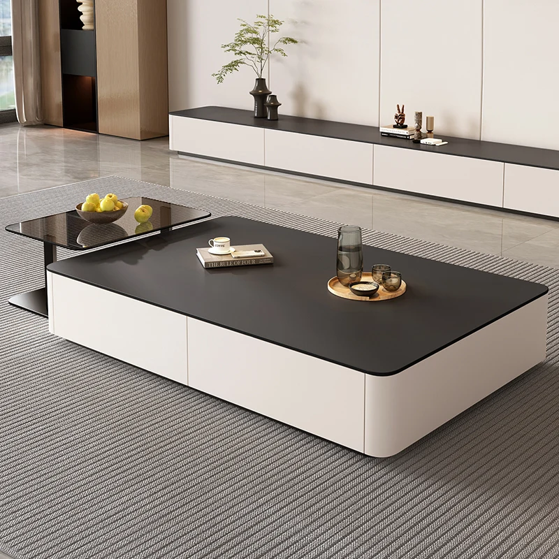 Luxury Modern Square Coffee Table with Storage 1