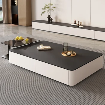 Luxury Modern Square Coffee Table with Storage 1