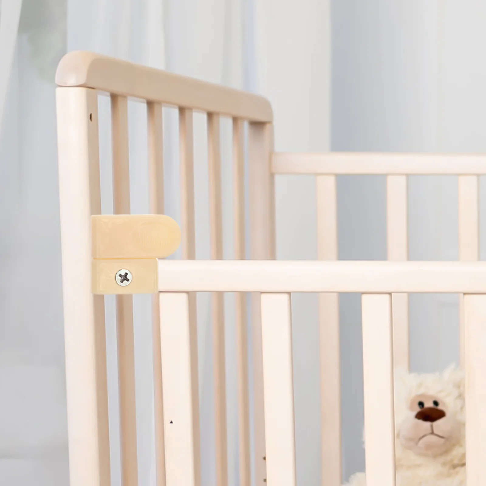 1 Set Of Baby Gate Replacement Parts Plastic Latches Baby Cot Guard Bar Buckles Playpen Fixator Gate Mounting Safety F
