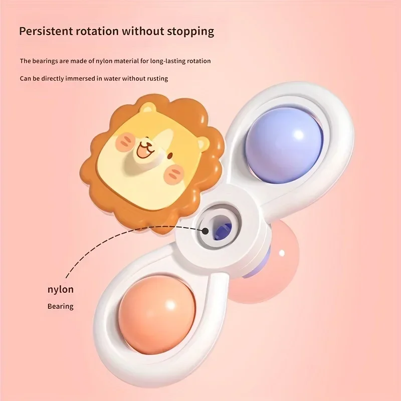 3PCS Suction Cup Spinner Toy Baby Bath Funny Game Educational Toys For Children Girls Boys Infant Sensory Stress Reliever Gift — view 6