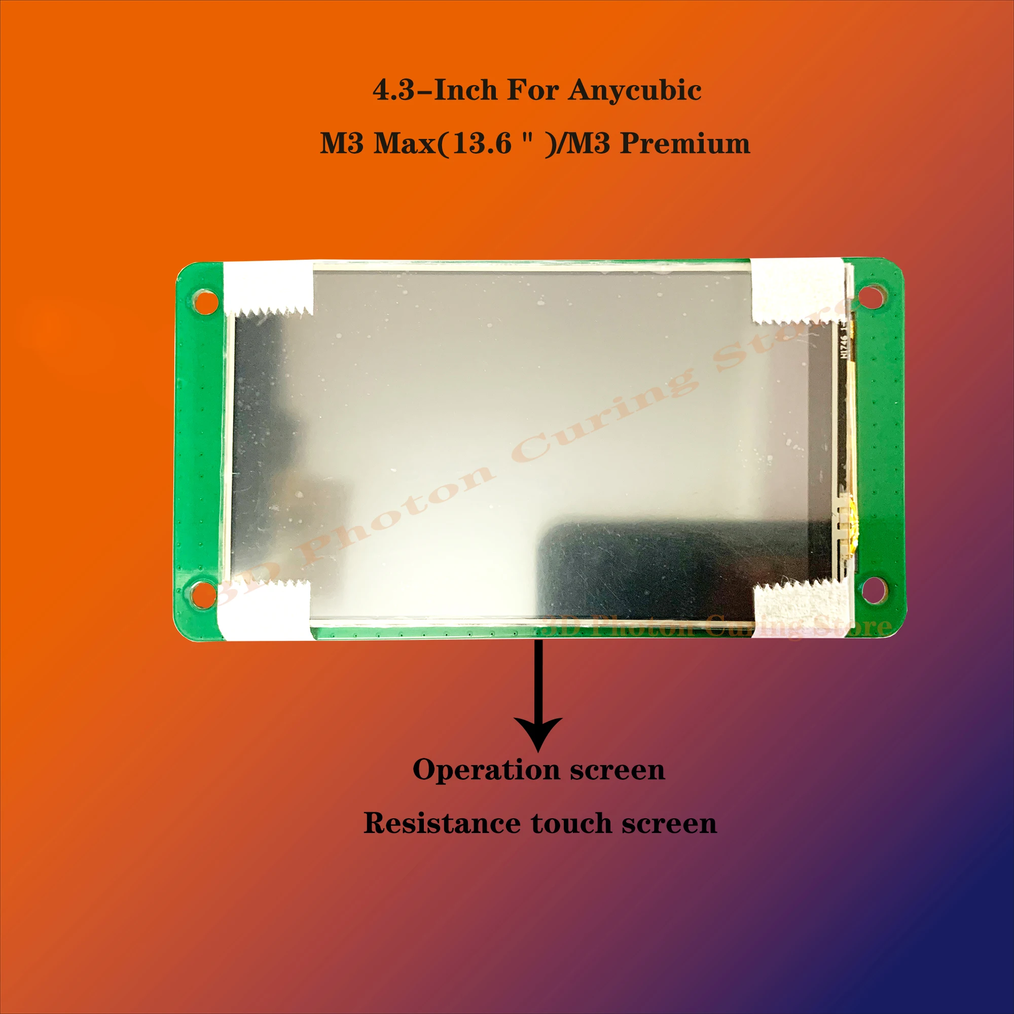 Anycubic-control Touch Screen Display 4.3 Resistência Touch para Photon m3 Max 7k 8k Operação Premium