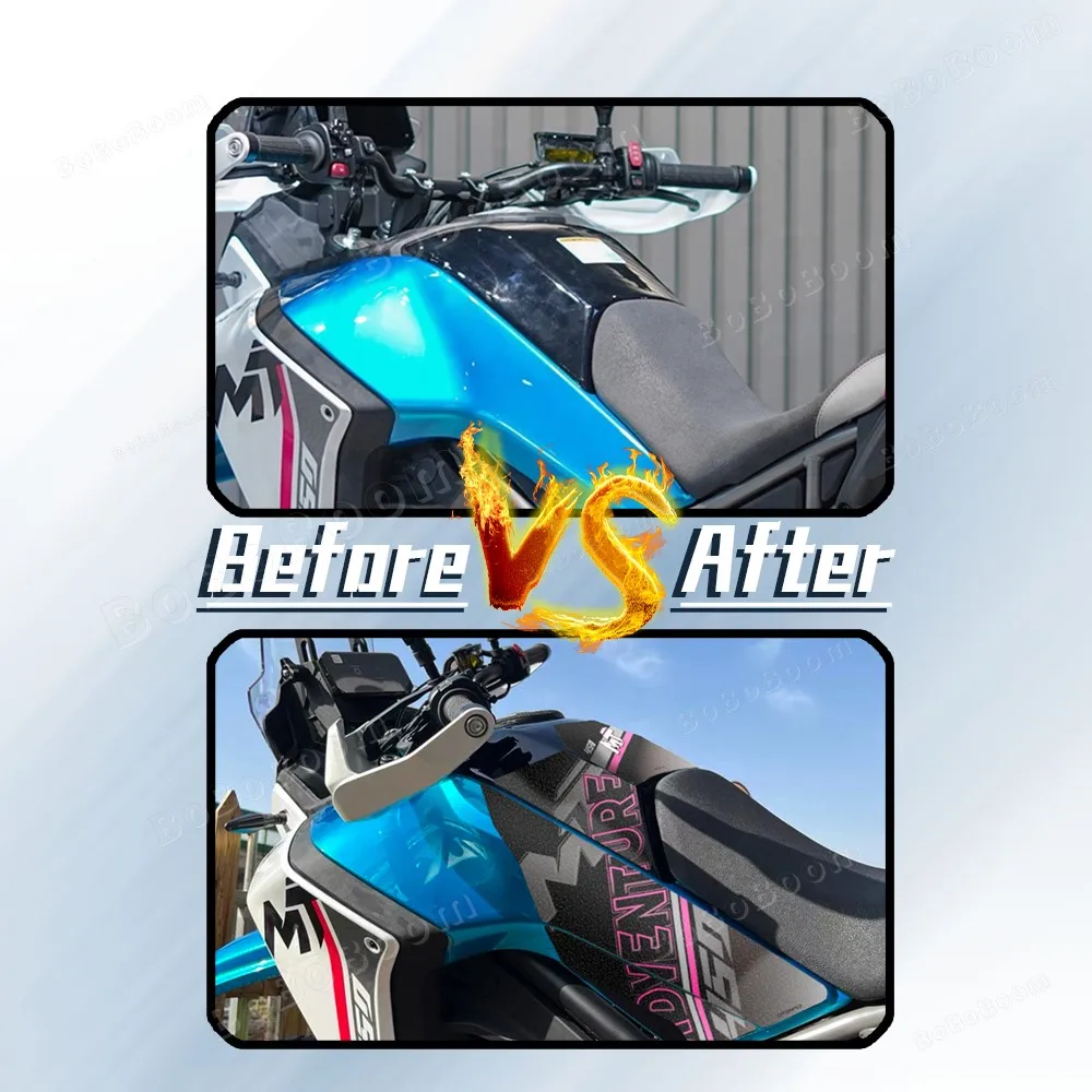 Motorcycle Frosted Fuel Tank Pad Sticker Knee Grip Protection Decals Accessori Set Waterproof CFMOTO 450MT 450 mt motorcycle sticker
