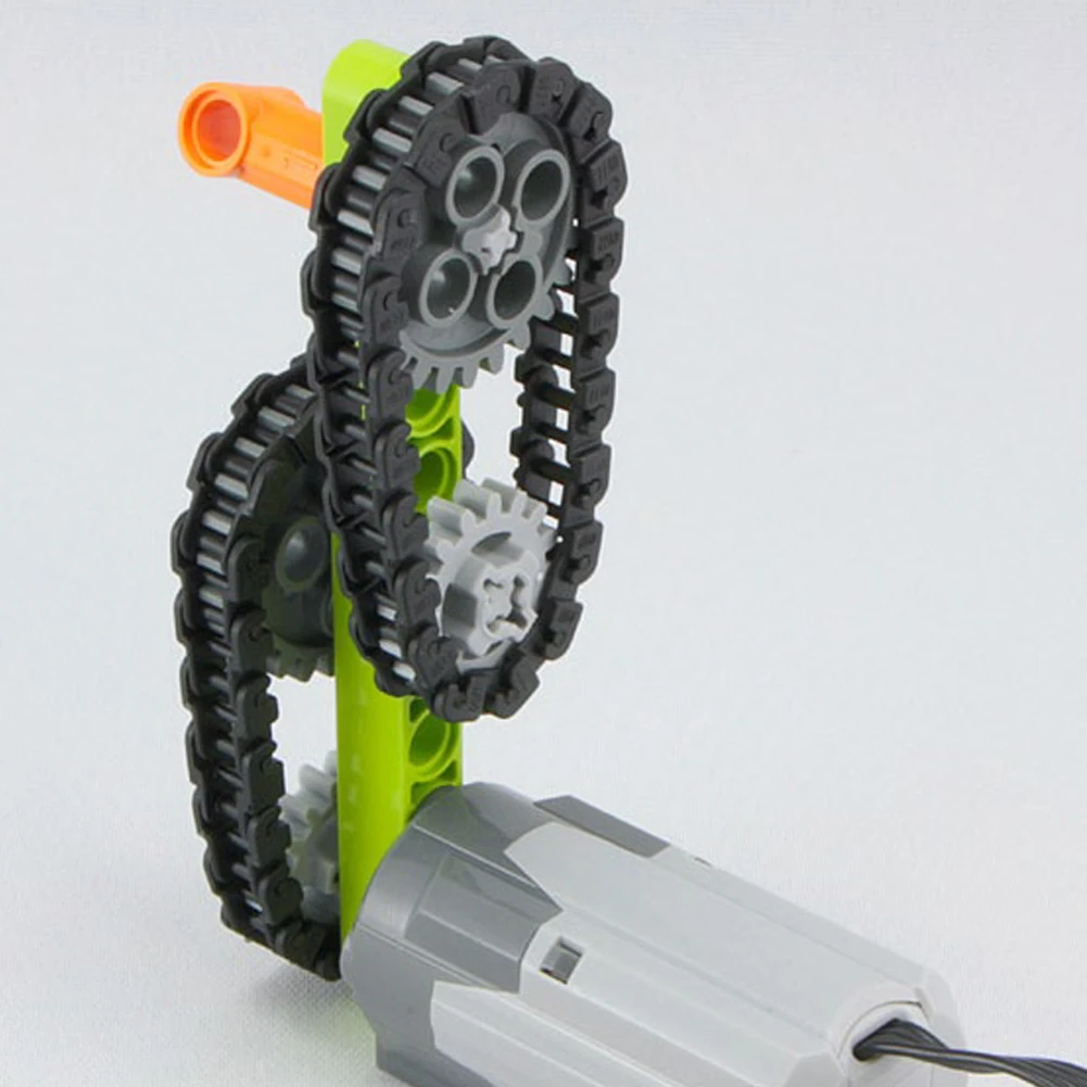 Technical Tracks and Wheels Set Legoeds-compatible Tracks Wheels Pack Gears Axle Set Tank Chain Crawler For 3711 3873 57518 88323 15379 14696