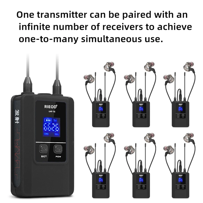 Wireless Monitoring Earreturn Stage Performance Band Singer Singing Live Broadcast Real-Time Monitoring Earphone System Stereo Sound Quality