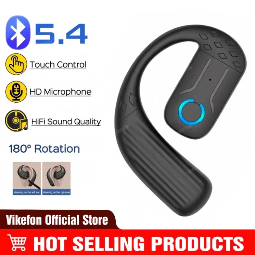 Wireless Bluetooth Earphones Open Ear Headset HIFI Stereo