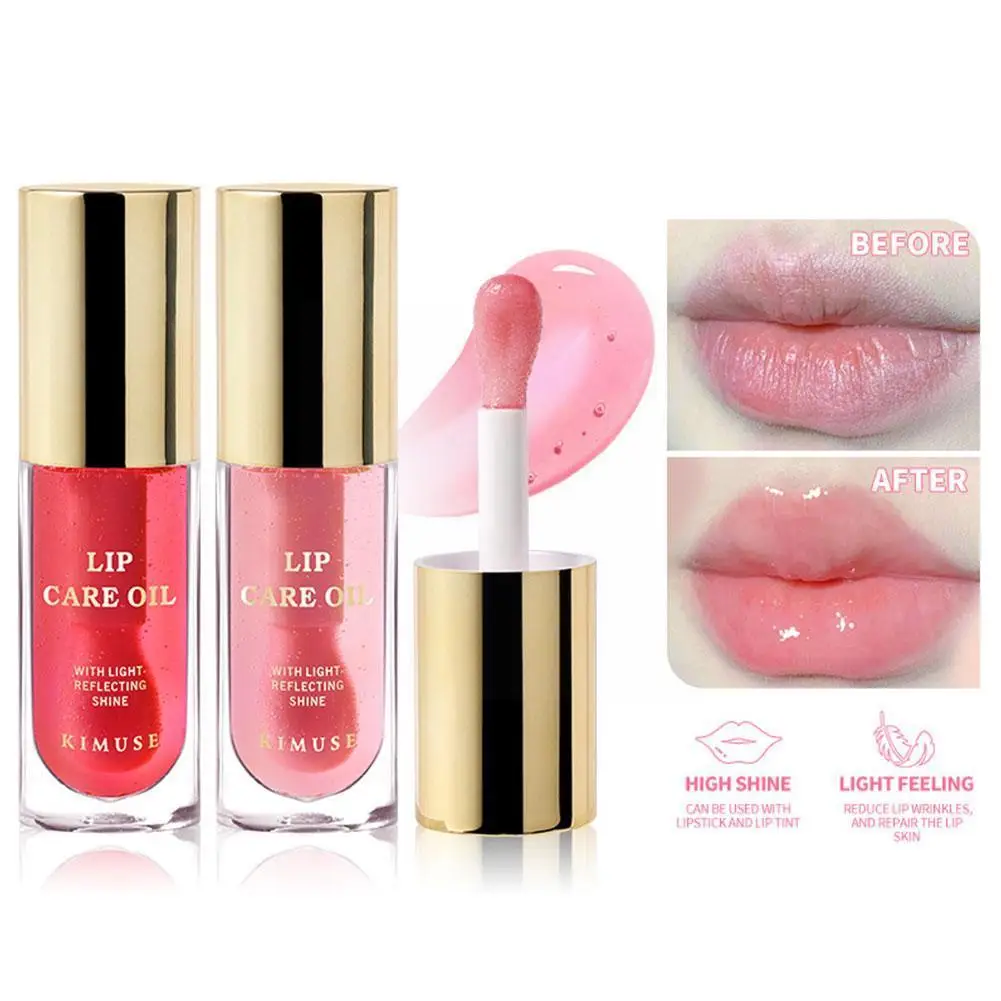 

Clear Crystal Lip Gloss Jelly Lip Oil Gloss Sexy Plump Lip Lips Care Tinted Lip Oil Gloss Plumping Makeup Moisturizing Plum R3X9