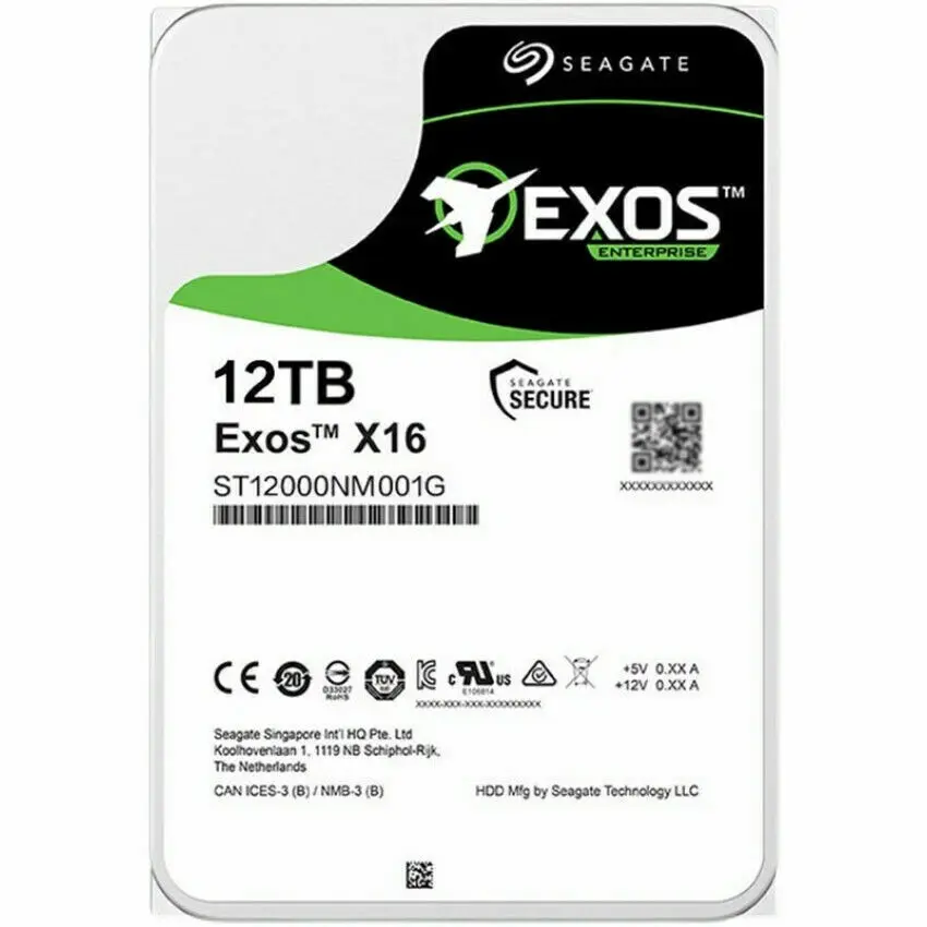 FOR Seagate Exos X16 12TB SATA 6Gb/s 7200RPM 3.5" Hard Disk HDD (ST12000NM001G)