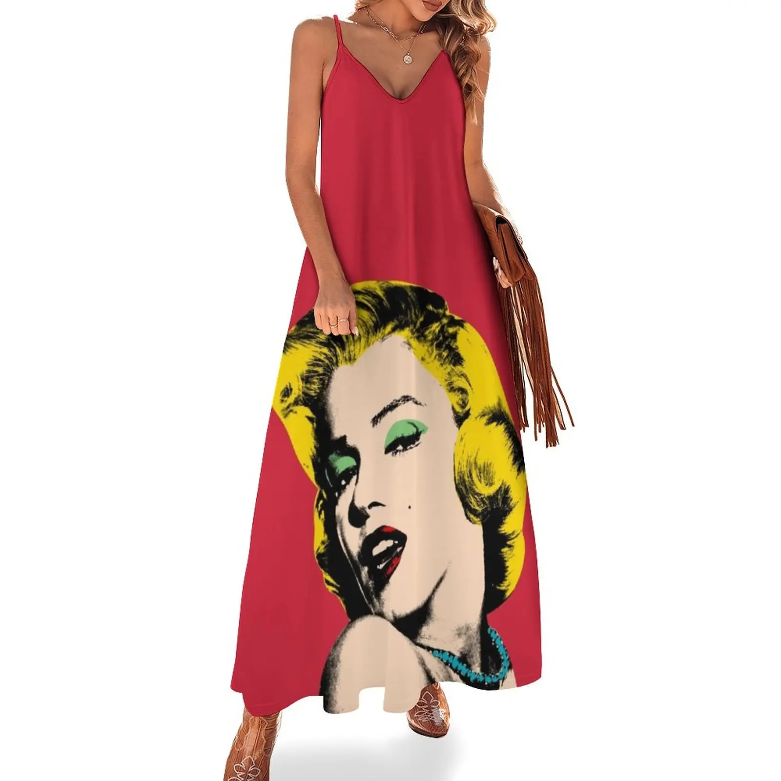 

marilyn Sleeveless Dress Casual dresses Woman clothing Women's evening dress beach dresses