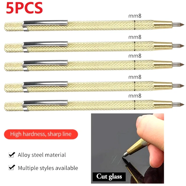 Tip Scriber 1-pack, Alloy Etching Pen With Clip For Glass/ceramic/metal  Sheet [gold]