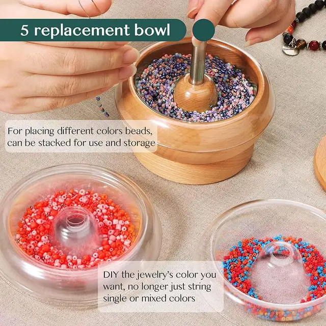 Wooden Bead Spinner Quickly Beading Bowl Loader Kit Waist Beads Kit For  Jewelry Making Bracelet Maker Stringing Wooden Crafting - AliExpress