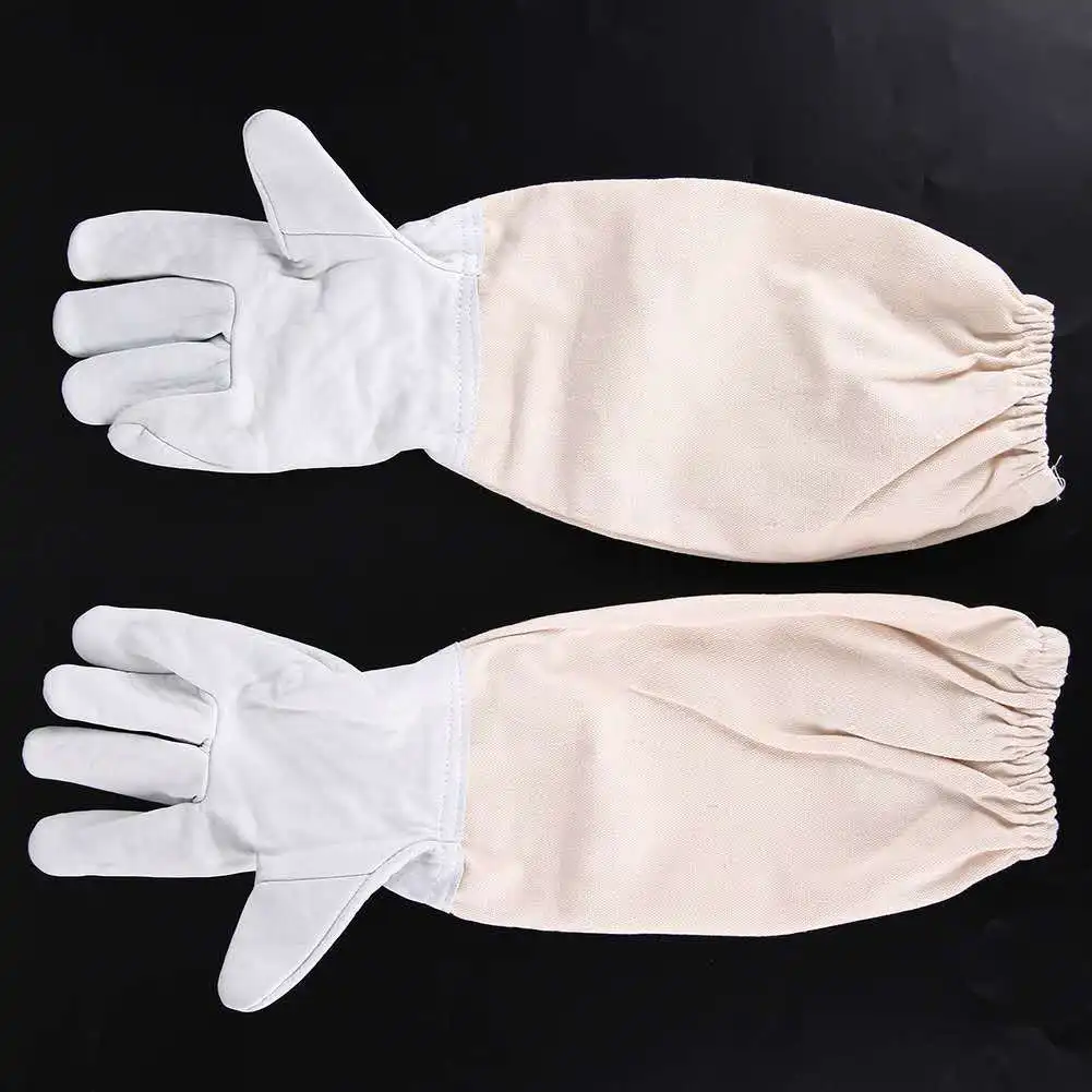 Beekeeping sheepskin gloves beekeeping anti-bee supplies beekeeping tools tools white sheepskin gloves lon