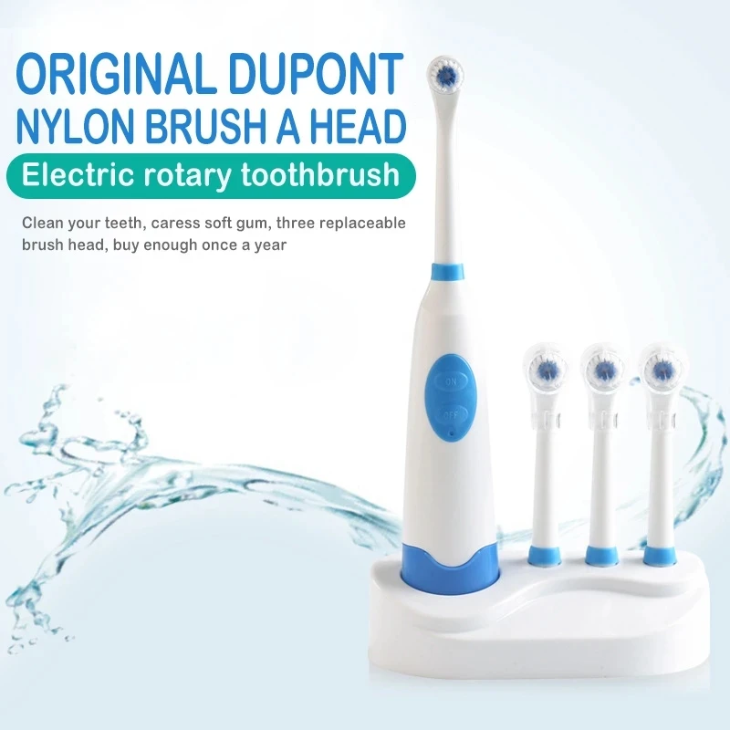 

Electric Toothbrush With 4 Brush Heads Rotation Type Child&Adult Dental Care Kit 4pc Manual Bamboo Charcoal Toothbrush Oral Care