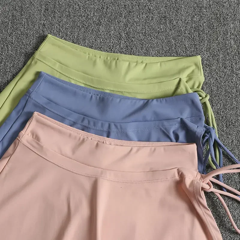 Tennis skirt sports skirt women's summer hip-covering anti-glare mask running training quick-drying leisure fitness short female mini skirts running skirts sports skirts