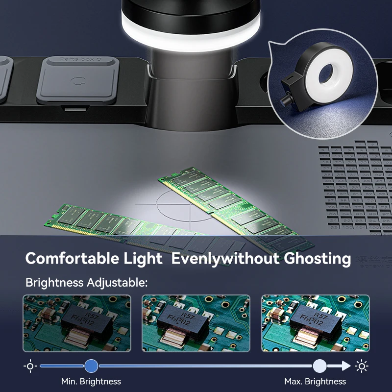1600X Digital Microscope 12MP Electronic Video Microscopes 7 Inch IPS Screen Soldering Microscope with 28 LEDs with Windows/Mac 4