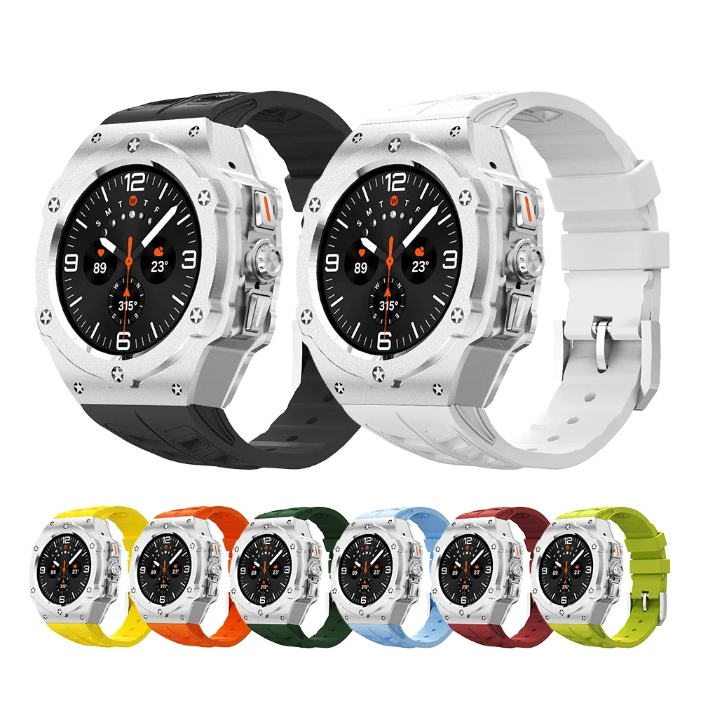 Luxus-Modifikationskit für Samsung Galaxy Watch 8 Ultra 2025 Carbon-Gehäuse Gummiarmband für Galaxy Watch 7 Ultra 47mm Zubehör – Detail 1