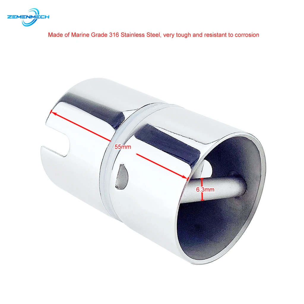 

Поворотный держатель для удочки из нержавеющей стали 316, вставной держатель для удочки, адаптер для удочки, опорные аксессуары для удочки, лодка морского класса